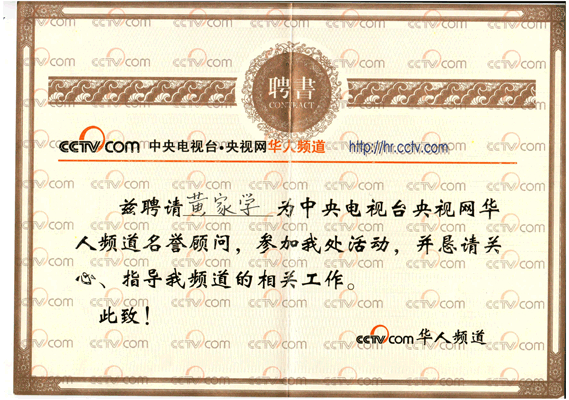 央視華人頻道名譽顧問